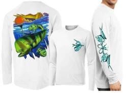 David Dunleavy DMW8041 Mahi Pot Life Long Sleeve Performance T-Shirts