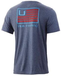 Huk And Bars T-Shirt - Sargasso Heather - Medium