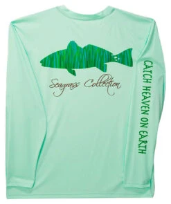 IBig Seagrass Redfish Performance Long Sleeve Shirt - Seafoam - Medium