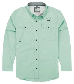 Jetty Bowline Long Sleeve Guide Shirt - Mint - X-Large