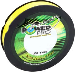 Power Pro PowerPro Braided Spectra Fiber Fishing Line Hi-Vis Yellow 300 Yds.