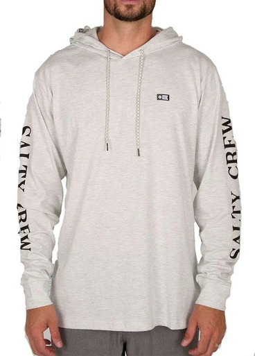 Salty Crew Deckhand Hood Tech T-Shirt - Vintage White - Medium