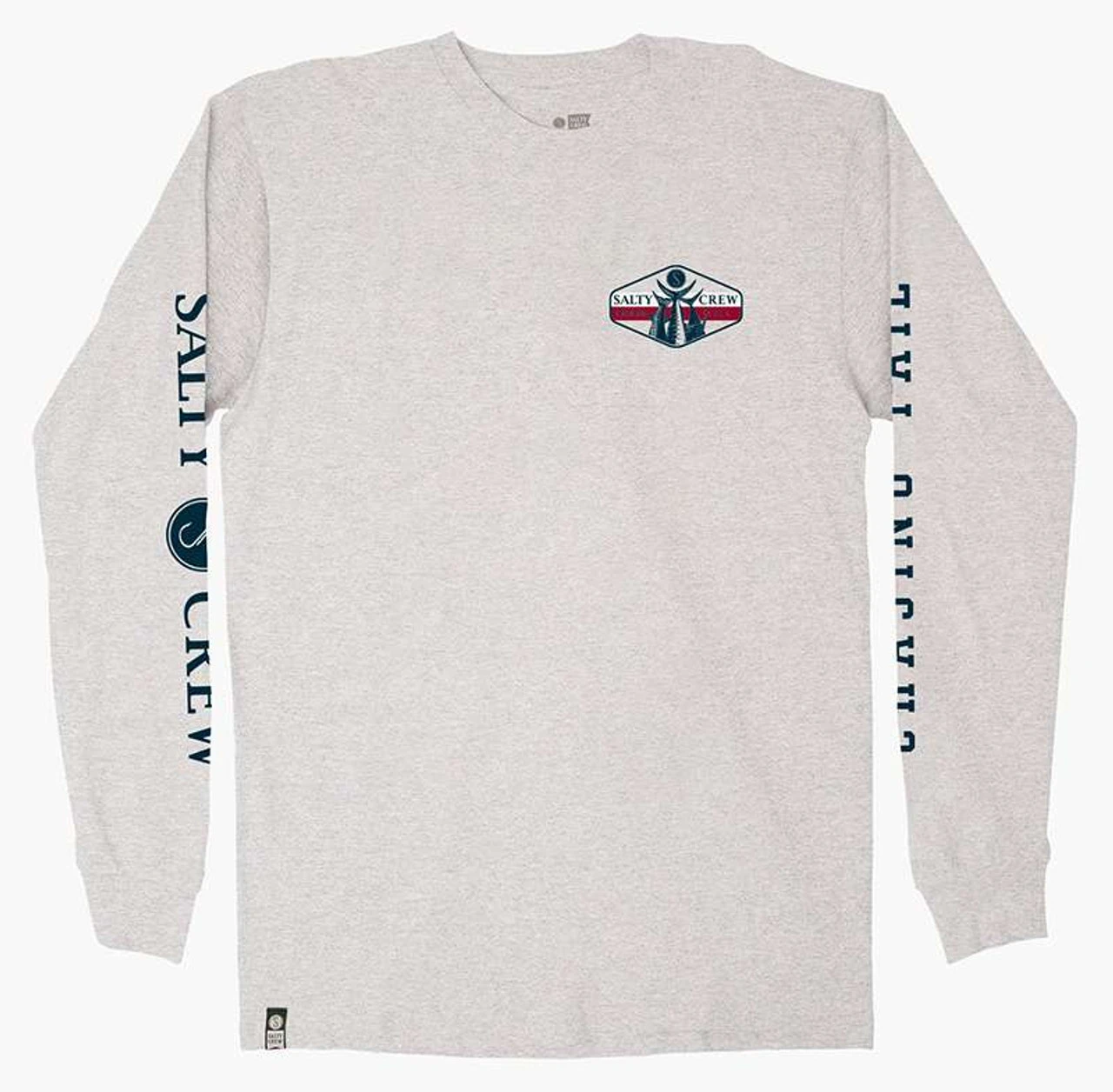 Salty Crew High Tail Premium Long Sleeve Tee - Athletic Heather - Image 2