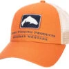 Simms Trout Icon Trucker Hat - Simms Orange