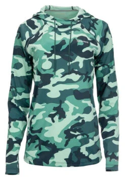 Simms Womens Solarflex Hoody - Woodland Camo Avalon - Small